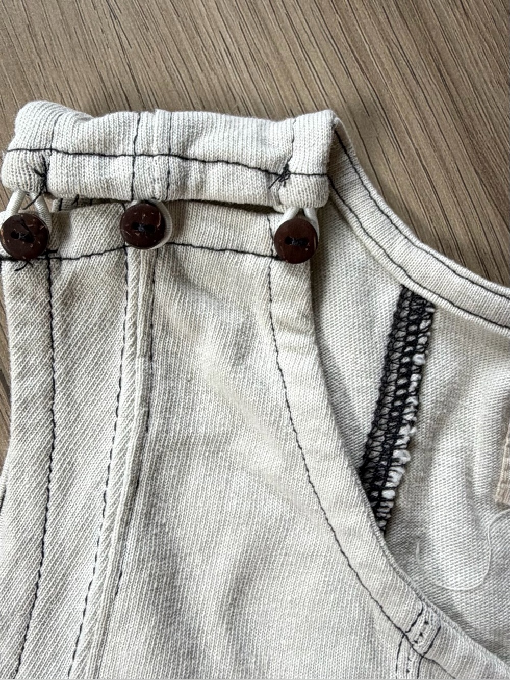 Free People Beach Strada Cream Cotton Sleeveless Flared Tunic Vertical Stripe M - Picture 3 of 7